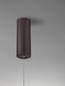 Preview: Nova Luce LED Pendelleuchte Elowen dimmbar 60W warmweiss 3000K Kaffeebraun Aluminium Ø60cm 9345649