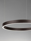 Preview: Nova Luce LED Pendelleuchte Elowen dimmbar 60W warmweiss 3000K Kaffeebraun Aluminium Ø60cm 9345649