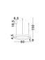 Preview: Nova Luce LED Pendelleuchte Elowen dimmbar 60W warmweiss 3000K Kaffeebraun Aluminium Ø60cm 9345649