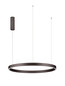 Preview: Nova Luce LED Pendelleuchte Elowen dimmbar 77W warmweiss 3000K Kaffeebraun Aluminium Ø80cm 9345650