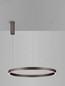 Preview: Nova Luce LED Pendelleuchte Elowen dimmbar 77W warmweiss 3000K Kaffeebraun Aluminium Ø80cm 9345650