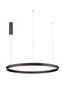 Preview: Nova Luce LED Pendelleuchte Elowen dimmbar 106W warmweiss 3000K Kaffeebraun Aluminium Ø100cm 9345651