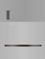 Preview: Nova Luce LED Pendelleuchte Elowen dimmbar 106W warmweiss 3000K Kaffeebraun Aluminium Ø100cm 9345651