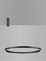 Preview: Nova Luce LED Pendelleuchte Elowen dimmbar 106W warmweiss 3000K Kaffeebraun Aluminium Ø100cm 9345651