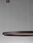 Preview: Nova Luce LED Pendelleuchte Elowen dimmbar 106W warmweiss 3000K Kaffeebraun Aluminium Ø100cm 9345651