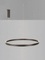 Preview: Nova Luce LED Pendelleuchte Elowen dimmbar 106W warmweiss 3000K Kaffeebraun Aluminium Ø100cm 9345651