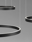 Preview: Nova Luce LED Pendelleuchte Elowen dimmbar 181W warmweiss 3000K Schwarz Aluminium 148x106cm 9345652