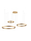 Preview: Nova Luce LED Pendelleuchte Elowen dimmbar 181W warmweiss 3000K Gold Aluminium 148x106cm 9345653