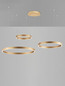 Preview: Nova Luce LED Pendelleuchte Elowen dimmbar 181W warmweiss 3000K Gold Aluminium 148x106cm 9345653