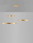 Preview: Nova Luce LED Pendelleuchte Elowen dimmbar 181W warmweiss 3000K Gold Aluminium 148x106cm 9345653