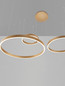 Preview: Nova Luce LED Pendelleuchte Elowen dimmbar 181W warmweiss 3000K Gold Aluminium 148x106cm 9345653
