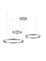 Preview: Nova Luce LED Pendelleuchte Elowen dimmbar 181W warmweiss 3000K Silber Aluminium 148x106cm 9345654