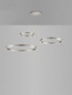 Preview: Nova Luce LED Pendelleuchte Elowen dimmbar 181W warmweiss 3000K Silber Aluminium 148x106cm 9345654