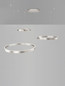 Preview: Nova Luce LED Pendelleuchte Elowen dimmbar 181W warmweiss 3000K Silber Aluminium 148x106cm 9345654