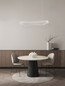 Preview: Nova Luce LED Pendelleuchte Dussa dimmbar 52W warmweiss 3000K Weiß Aluminium 90x45cm 9345690