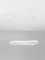 Preview: Nova Luce LED Pendelleuchte Dussa dimmbar 52W warmweiss 3000K Weiß Aluminium 90x45cm 9345690