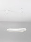 Preview: Nova Luce LED Pendelleuchte Dussa dimmbar 52W warmweiss 3000K Weiß Aluminium 90x45cm 9345690