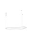Preview: Nova Luce LED Pendelleuchte Dussa dimmbar 61W warmweiss 3000K Weiß Aluminium 120x66cm 9345692