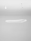 Preview: Nova Luce LED Pendelleuchte Dussa dimmbar 61W warmweiss 3000K Weiß Aluminium 120x66cm 9345692