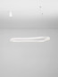 Preview: Nova Luce LED Pendelleuchte Dussa dimmbar 61W warmweiss 3000K Weiß Aluminium 120x66cm 9345692