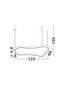 Preview: Nova Luce LED Pendelleuchte Dussa dimmbar 61W warmweiss 3000K Schwarz Aluminium 120x66cm 9345693