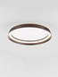 Preview: Nova Luce LED Deckenleuchte Ormi dimmbar 38W CCT warm-/neutralweiss 2700/3000/4000K Kaffeebraun Aluminium Ø45cm 9345696
