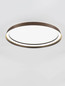 Preview: Nova Luce LED Deckenleuchte Ormi dimmbar 48W CCT warm-/neutralweiss 2700/3000/4000K Kaffeebraun Aluminium Ø60cm 9345700