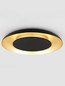 Preview: Nova Luce LED Deckenleuchte Epos dimmbar 38W CCT warm-/neutralweiss 2700/3000/4000K Schwarz Gold Aluminium Ø60cm 9345707