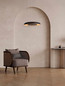 Preview: Nova Luce LED Pendelleuchte Epos dimmbar 24W CCT warm-/neutralweiss 2700/3000/4000K Schwarz Weiß Aluminium Ø40cm 9345709