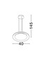 Preview: Nova Luce LED Pendelleuchte Epos dimmbar 24W CCT warm-/neutralweiss 2700/3000/4000K Schwarz Weiß Aluminium Ø40cm 9345709