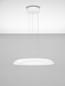 Preview: Nova Luce LED Pendelleuchte Epos dimmbar 38W CCT warm-/neutralweiss 2700/3000/4000K Weiß Aluminium Ø60cm 9345710