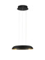 Preview: Nova Luce LED Pendelleuchte Epos dimmbar 24W CCT warm-/neutralweiss 2700/3000/4000K Schwarz Gold Aluminium Ø40cm 9345712