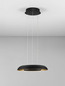 Preview: Nova Luce LED Pendelleuchte Epos dimmbar 24W CCT warm-/neutralweiss 2700/3000/4000K Schwarz Gold Aluminium Ø40cm 9345712