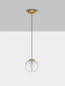 Preview: Nova Luce LED Pendelleuchte Galeo dimmbar 7W warmweiss 3000K Gold Glas Metall Ø22cm 9416940