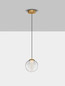 Preview: Nova Luce LED Pendelleuchte Galeo dimmbar 7W warmweiss 3000K Gold Glas Metall Ø22cm 9416940