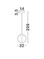 Preview: Nova Luce LED Pendelleuchte Galeo dimmbar 7W warmweiss 3000K Gold Glas Metall Ø22cm 9416940