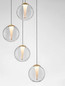 Preview: Nova Luce LED Pendelleuchte Galeo dimmbar 25W warmweiss 3000K Gold Glas Metall Ø56cm 9416942