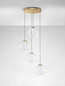 Preview: Nova Luce LED Pendelleuchte Galeo dimmbar 25W warmweiss 3000K Gold Glas Metall Ø56cm 9416942