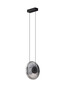 Preview: Nova Luce LED Pendelleuchte Ballet dimmbar 8W warmweiss 3000K Schwarz Rauchgrau Glas Metall Ø26cm 9416944