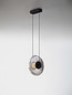 Preview: Nova Luce LED Pendelleuchte Ballet dimmbar 8W warmweiss 3000K Schwarz Rauchgrau Glas Metall Ø26cm 9416944