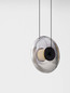 Preview: Nova Luce LED Pendelleuchte Ballet dimmbar 8W warmweiss 3000K Schwarz Rauchgrau Glas Metall Ø26cm 9416944