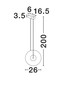 Preview: Nova Luce LED Pendelleuchte Ballet dimmbar 8W warmweiss 3000K Schwarz Rauchgrau Glas Metall Ø26cm 9416944