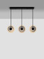 Preview: Nova Luce LED Pendelleuchte Ballet dimmbar 24W warmweiss 3000K Schwarz Rauchgrau Glas Metall 102x26cm 9416945