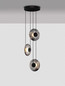 Preview: Nova Luce LED Pendelleuchte Ballet dimmbar 24W warmweiss 3000K Schwarz Rauchgrau Glas Metall Ø35cm 9416946
