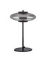 Preview: Nova Luce LED Tischleuchte Ballet 8W warmweiss 3000K Schwarz Rauchgrau Glas Metall Ø26cm 9416948