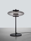 Preview: Nova Luce LED Tischleuchte Ballet 8W warmweiss 3000K Schwarz Rauchgrau Glas Metall Ø26cm 9416948