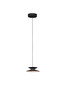 Preview: Nova Luce LED Pendelleuchte Morphi dimmbar 5W warmweiss 3000K Schwarz Gold Metall Ø20cm 9416949