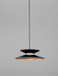 Preview: Nova Luce LED Pendelleuchte Morphi dimmbar 5W warmweiss 3000K Schwarz Gold Metall Ø20cm 9416949