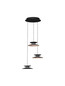 Preview: Nova Luce LED Pendelleuchte Morphi dimmbar 15W warmweiss 3000K Schwarz Gold Metall Ø42cm 9416950
