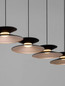 Preview: Nova Luce LED Pendelleuchte Morphi dimmbar 25W warmweiss 3000K Schwarz Gold Metall 132x20cm 9416952